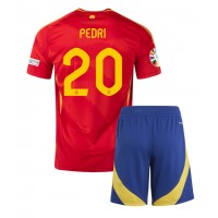 Španielsko Pedri Gonzalez #20 Domáci Detský futbalový dres ME 2024 Krátky Rukáv (+ trenírky)
